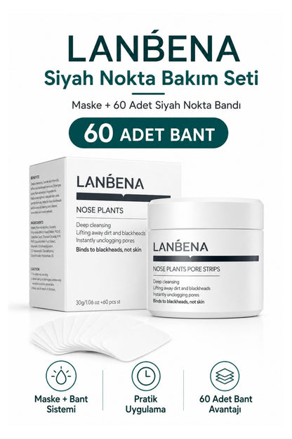 Siyah Nokta Maskesi & 60 Adet Siyah Nokta Bandı Nose Plants